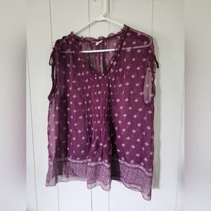 Sonoma Size XXL Women's Plum Sheer Blouse